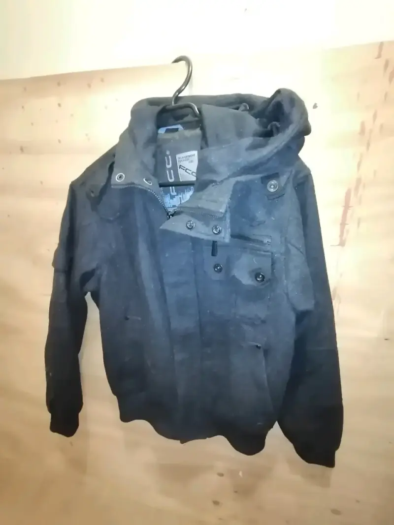 Chaqueta gris marengo con capucha - 1