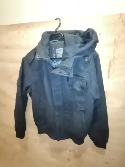 Chaqueta gris marengo con capucha - miniatura 1