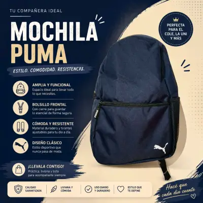 Mochila Puma azul resistente - miniatura 1