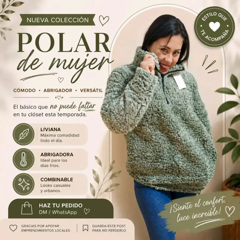 Polar de mujer verde - 1