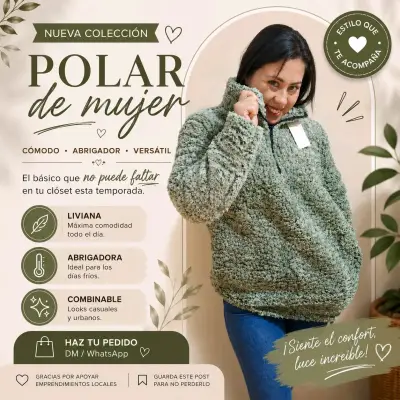 Polar de mujer verde - miniatura 1