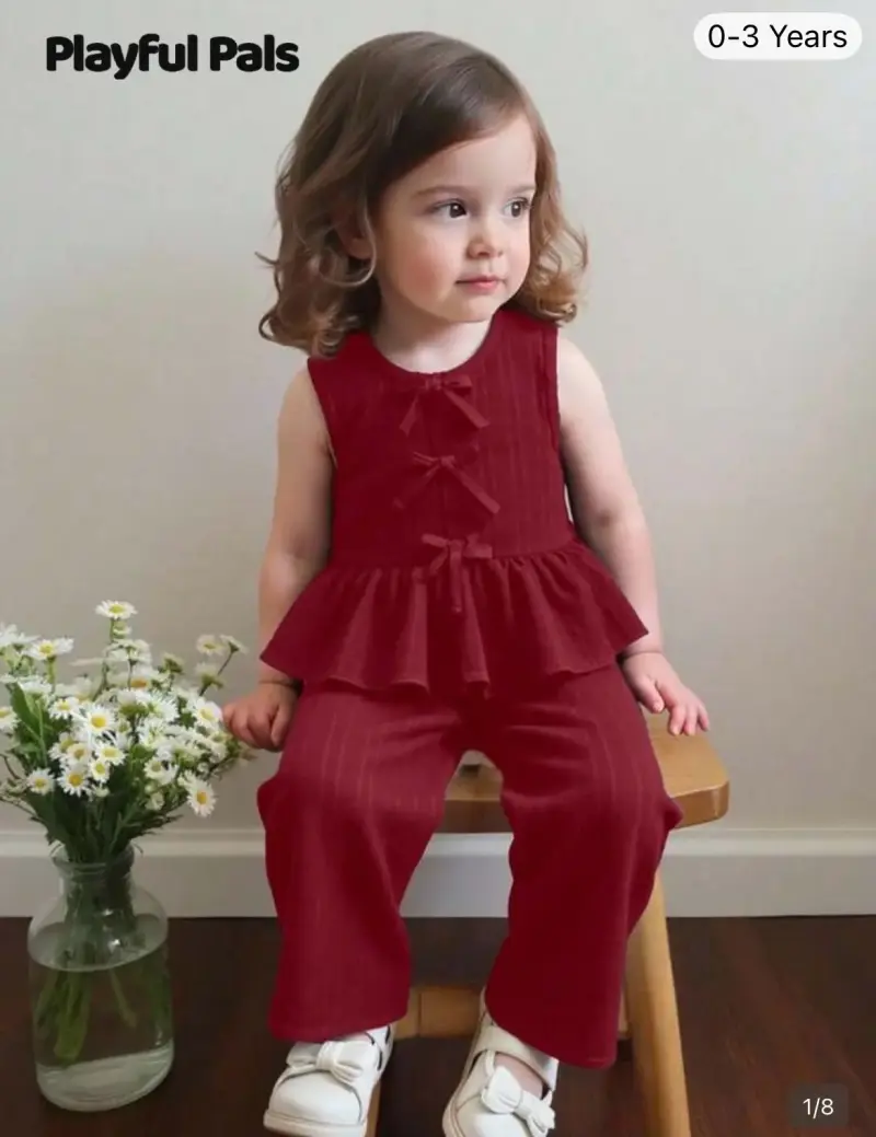 Conjunto rojo para niña 0-3 años