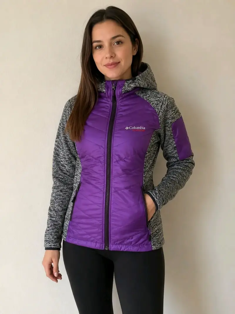 Chaqueta deportiva morada con capucha - 2