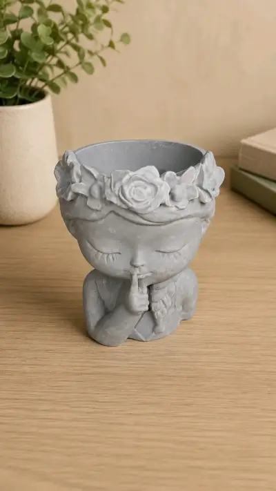 Set decorativo de cerámica blanca - miniatura 6