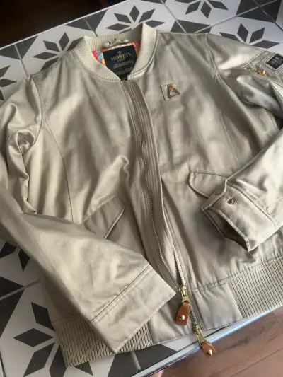 Chaqueta bomber beige mujer - miniatura 2