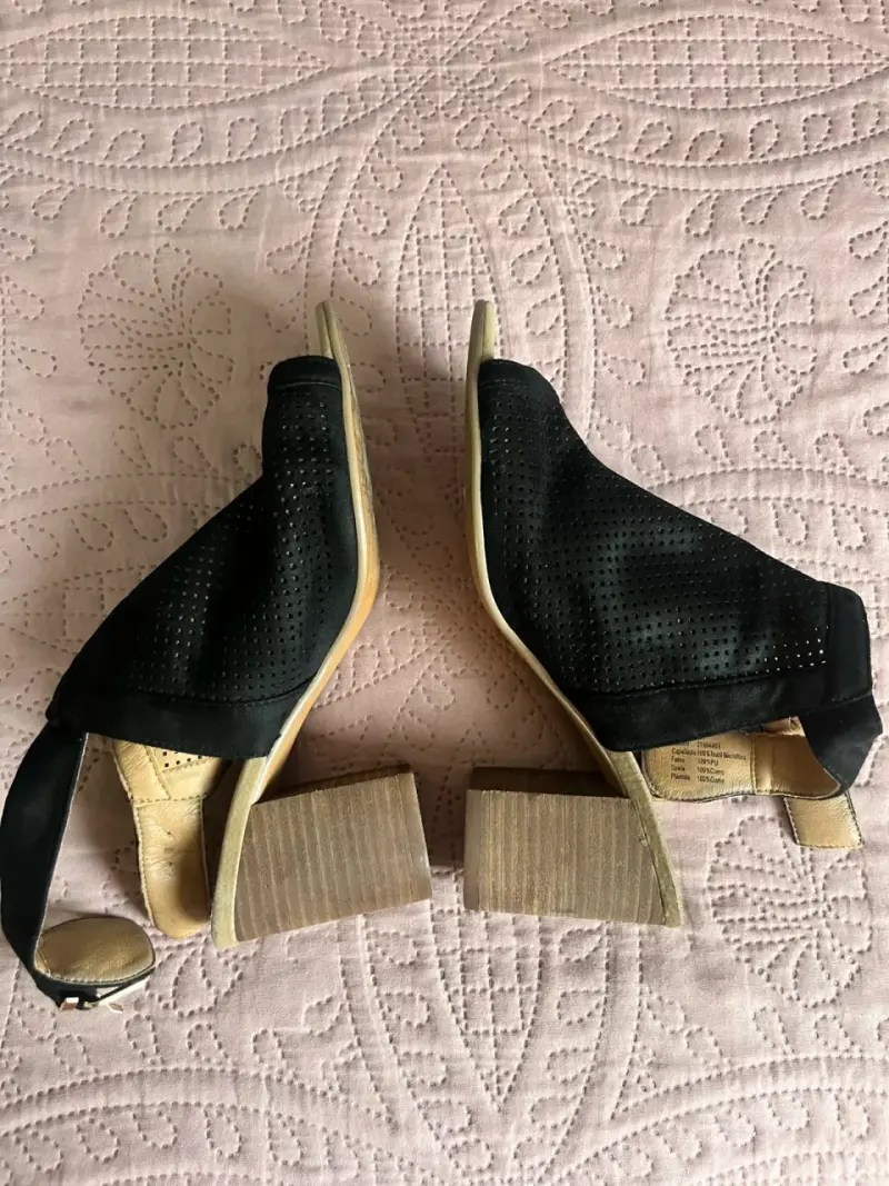 Sandalias negras con taco - 3