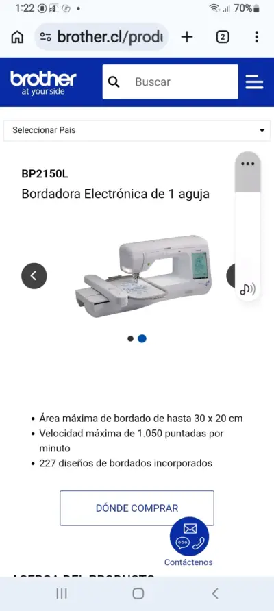 Bordadora Electrónica Brother BP2150L - miniatura 1
