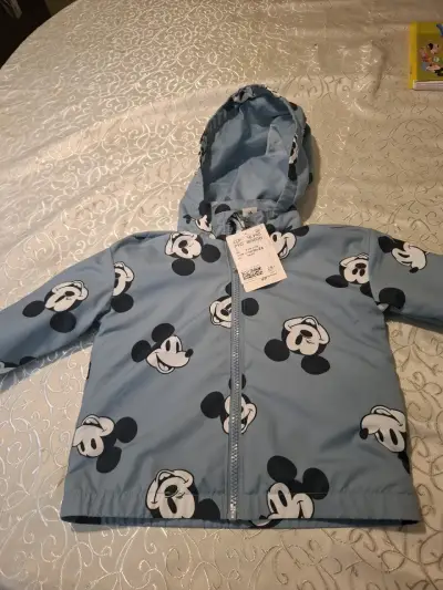 Chaqueta azul con capucha Mickey - miniatura 3