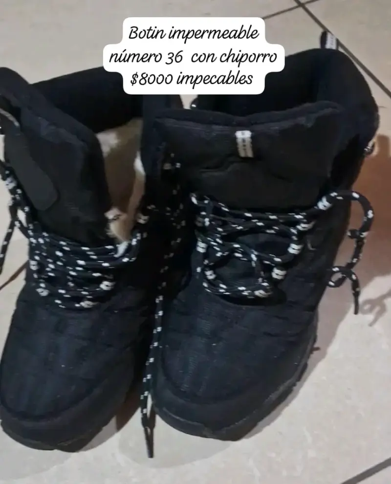 Botines impermeables con chiporro