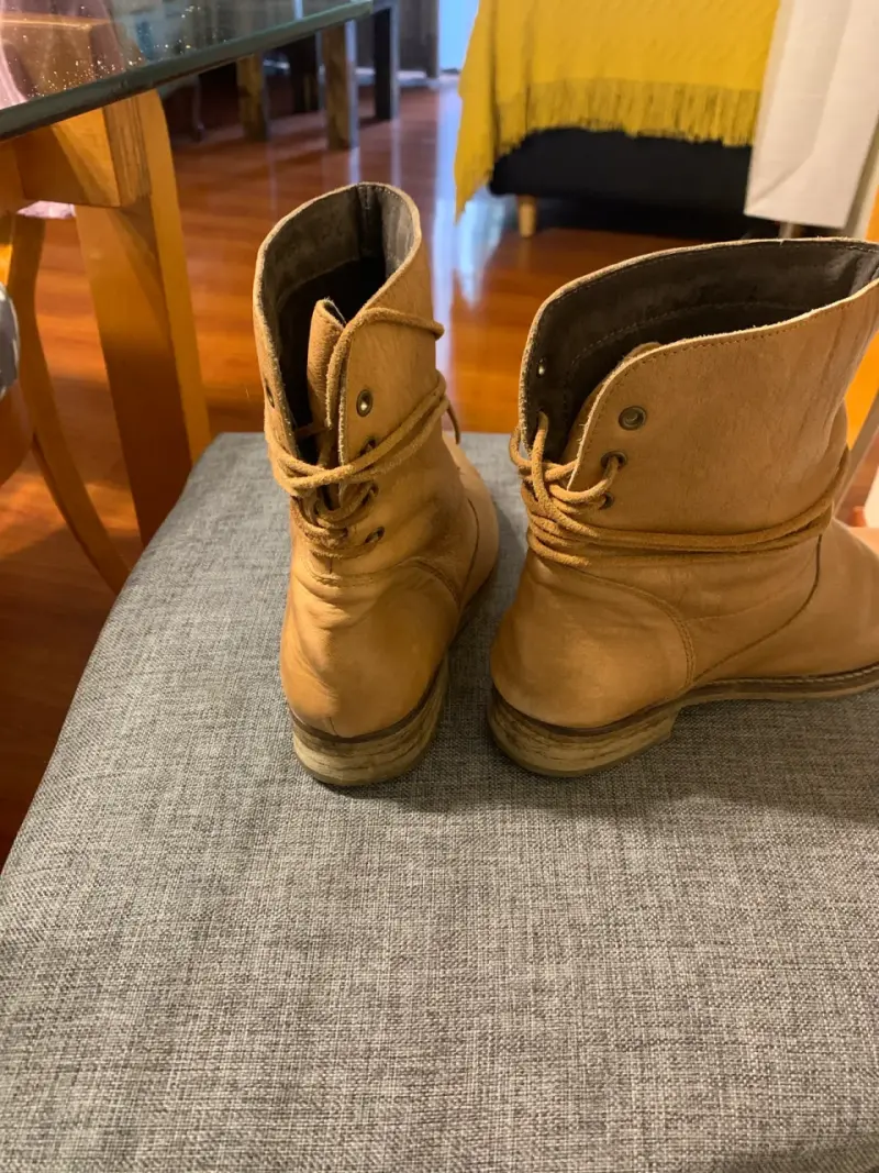 Botas de cuero camel - 2