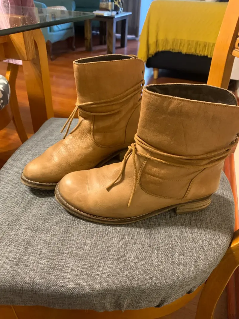 Botas de cuero camel - 4