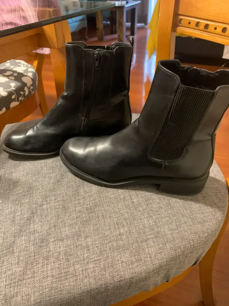 Botines negros de cuero - 1