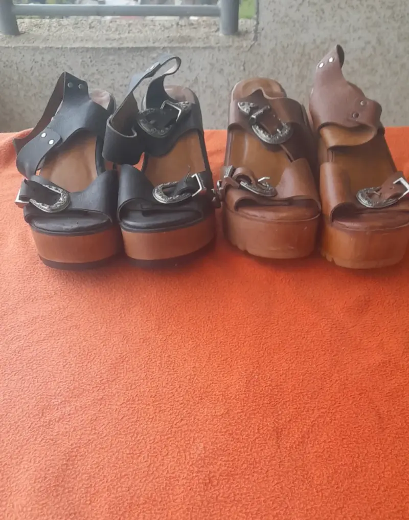 Sandalias de cuero ZAPA con plataforma - 1