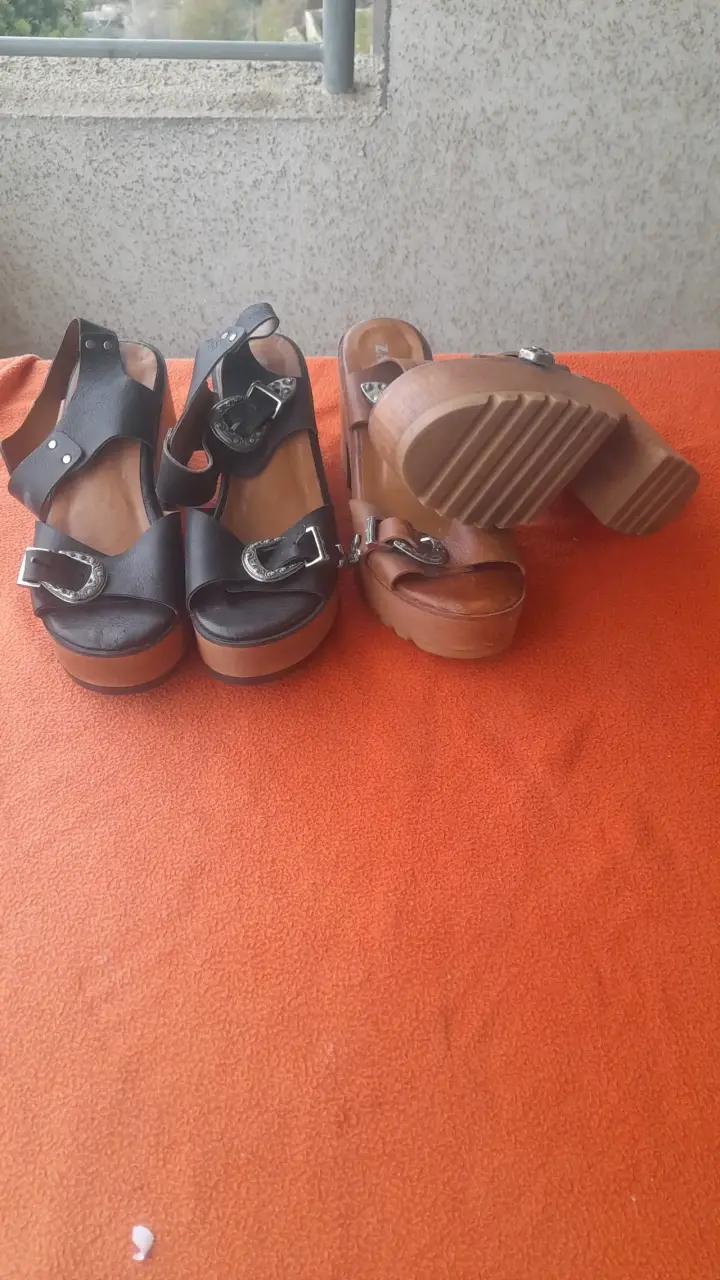 Sandalias de cuero ZAPA con plataforma - 3