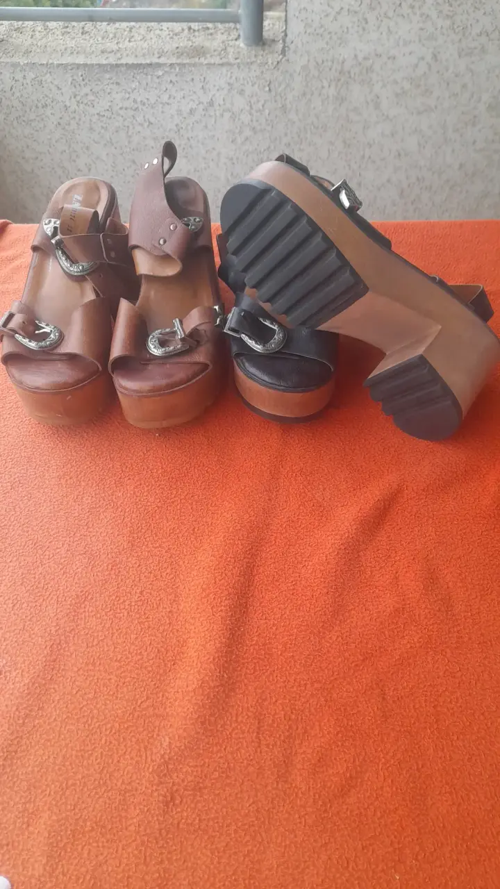 Sandalias de cuero ZAPA con plataforma - 5