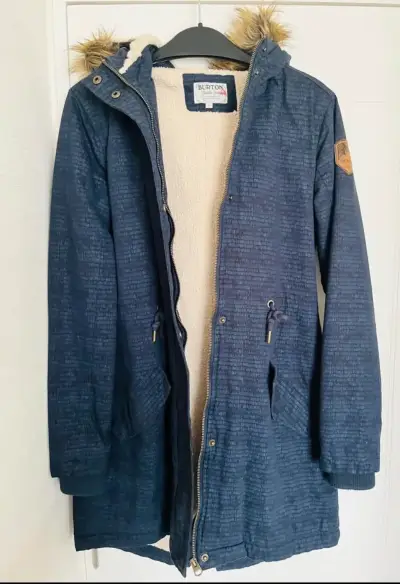 Abrigo o Chaqueta  azul con capucha - miniatura 1
