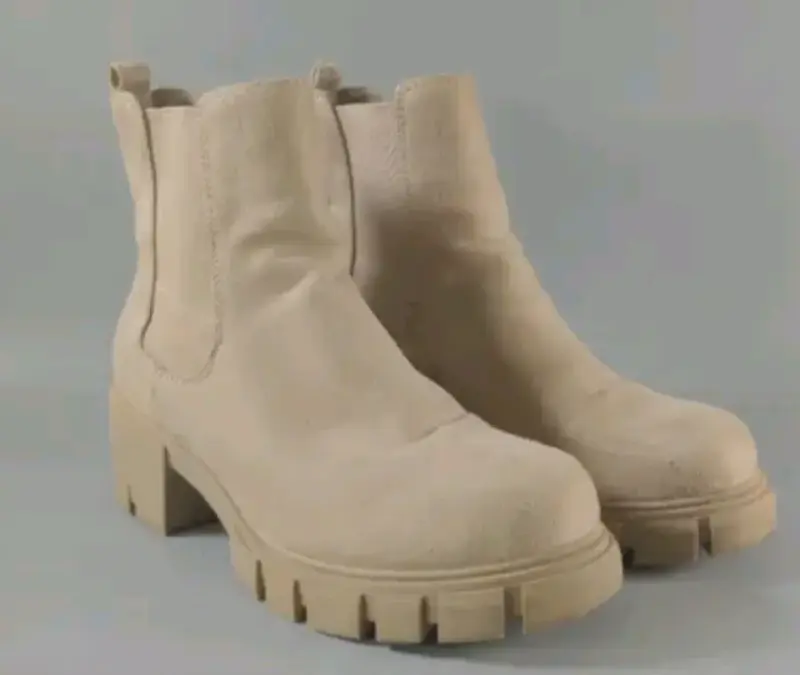 Botines beige plataforma - 1