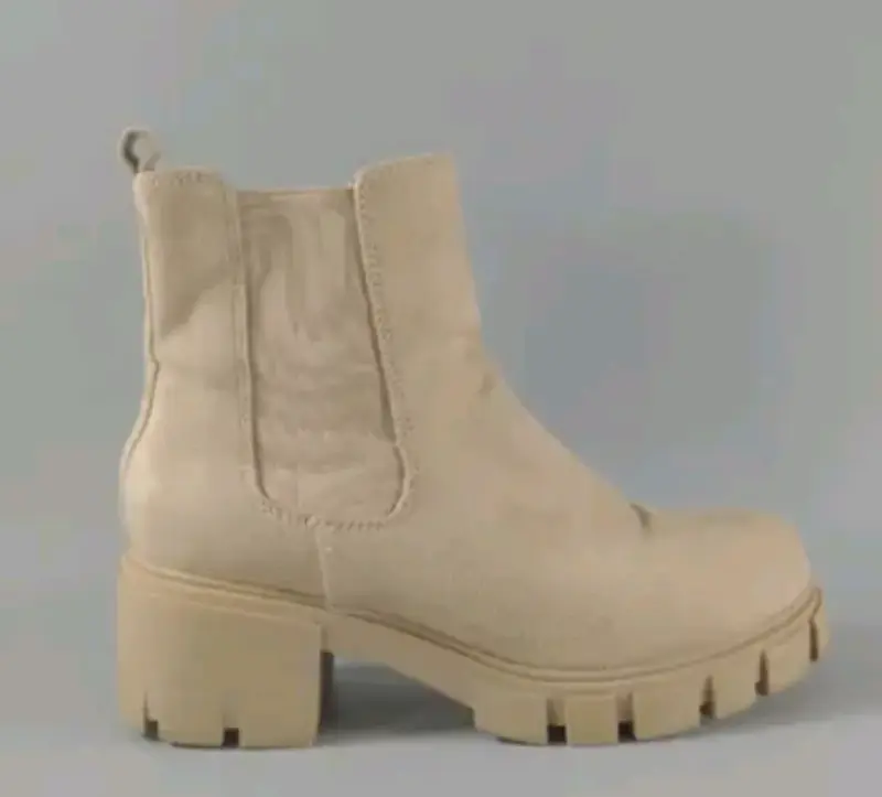 Botines beige plataforma - 2