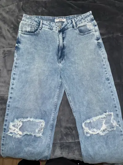 Jeans desgastados azules mujer talla 44 - miniatura 1
