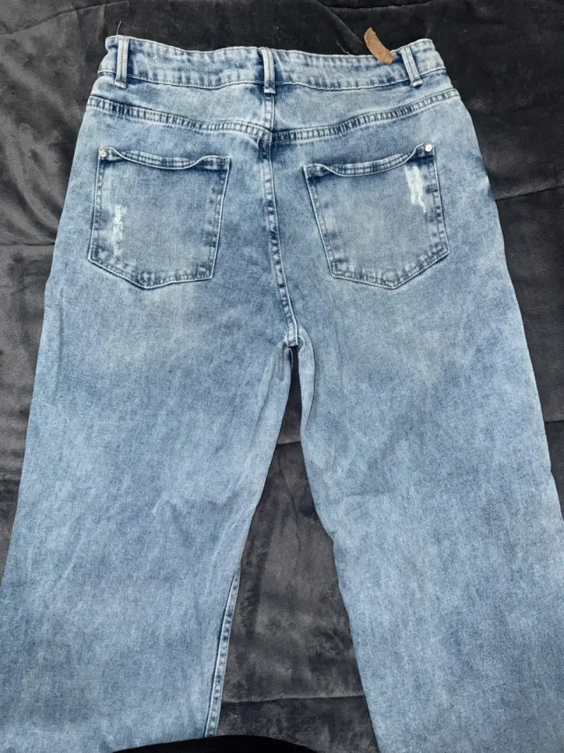Jeans desgastados azules mujer talla 44 - 2