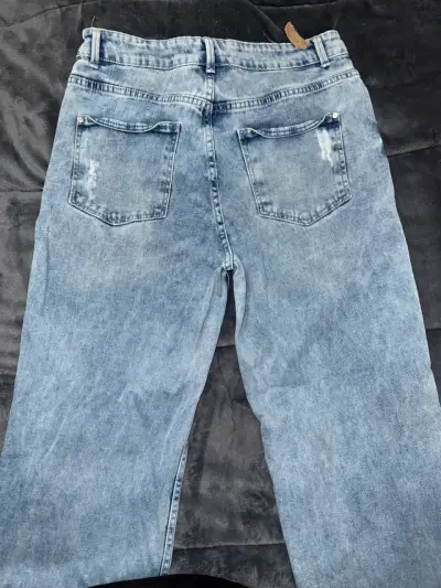 Jeans desgastados azules mujer talla 44 - miniatura 2