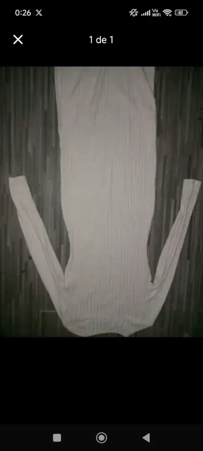 Vestido largo color beige - miniatura 2