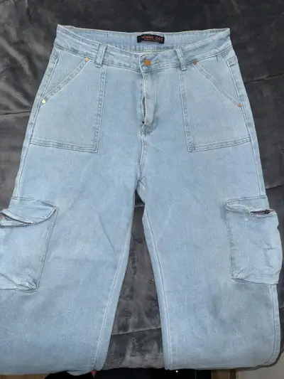 Jeans cargo claros Menina Jeans talla 44 - miniatura 1