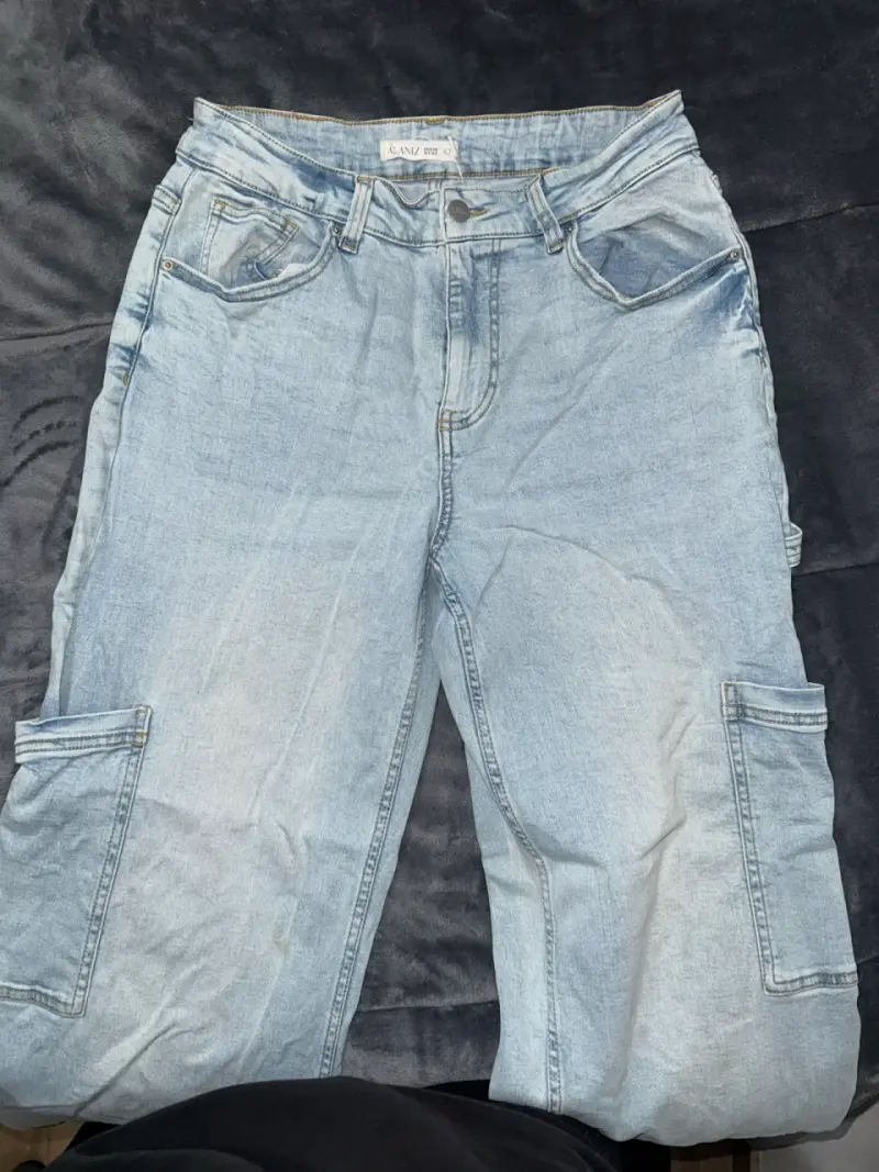 Jeans cargo azul claro - 1