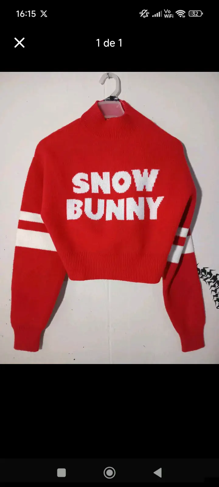 Suéter rojo Snow Bunny