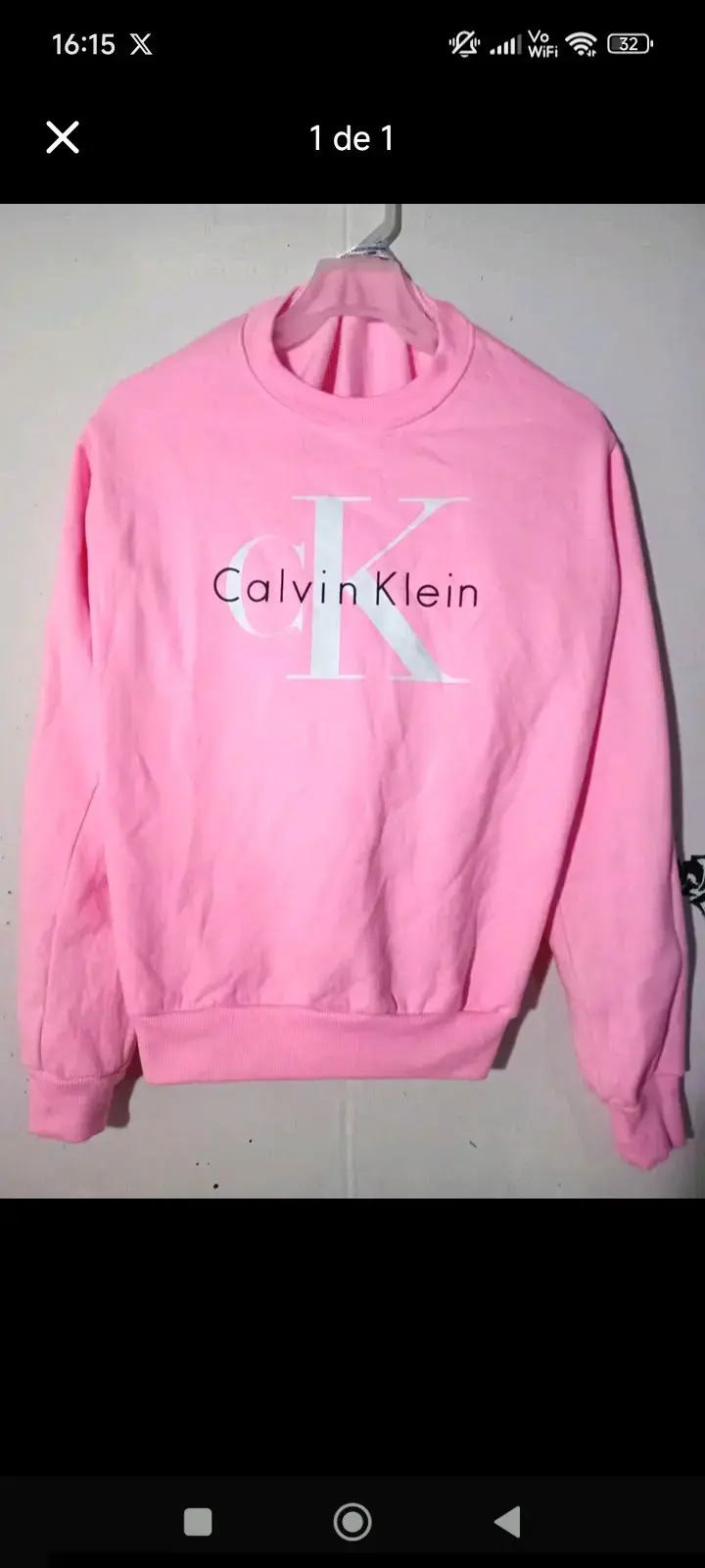 Polerón rosa Calvin Klein