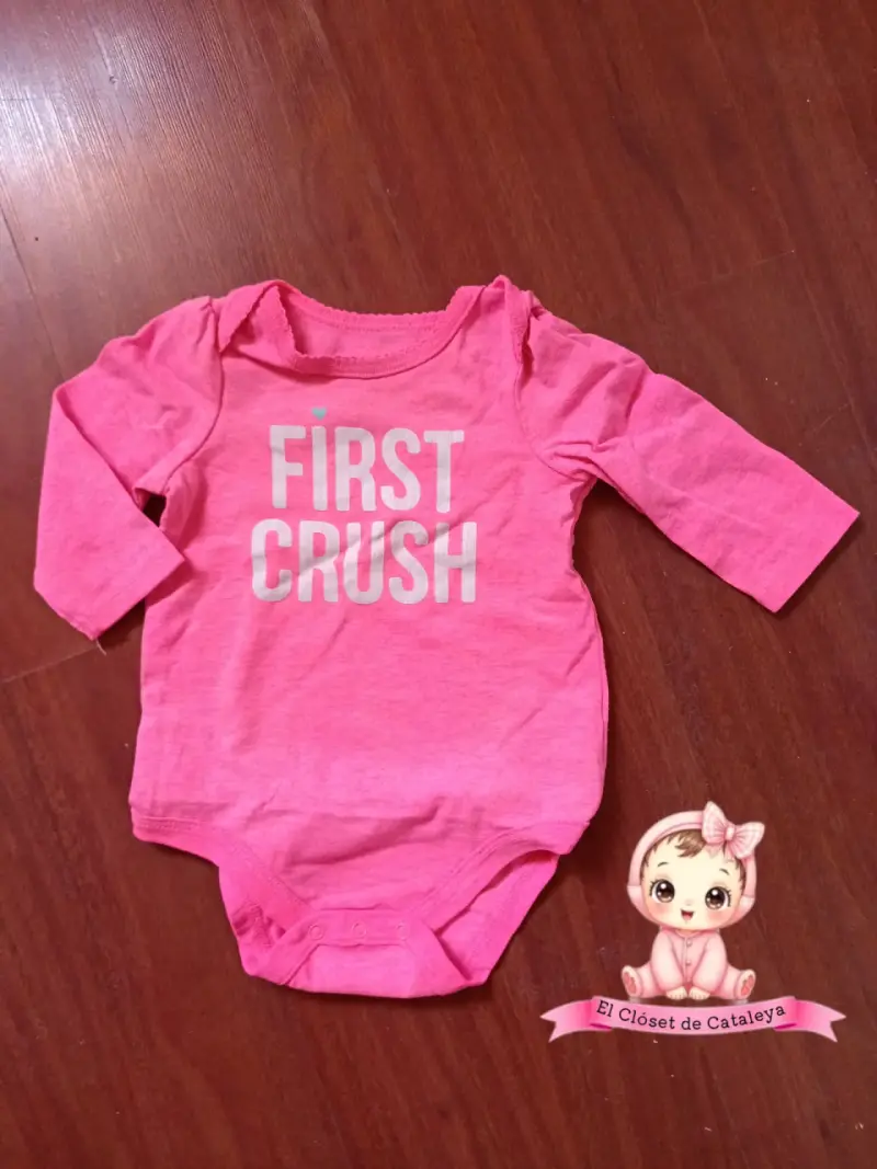 Body bebé rosa 'First Crush'