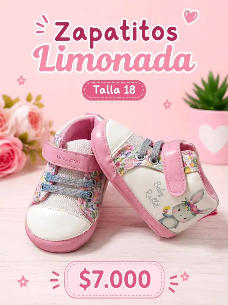 Zapatos bebé Limonada rosas
