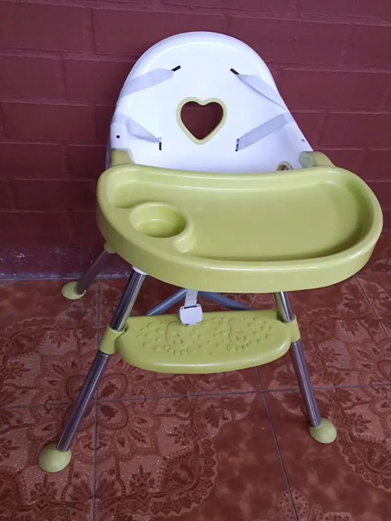 Silla alta para bebé verde - 1