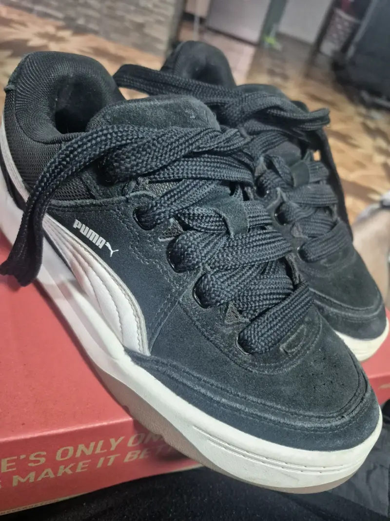 Zapatillas negras de cuero Puma - 1