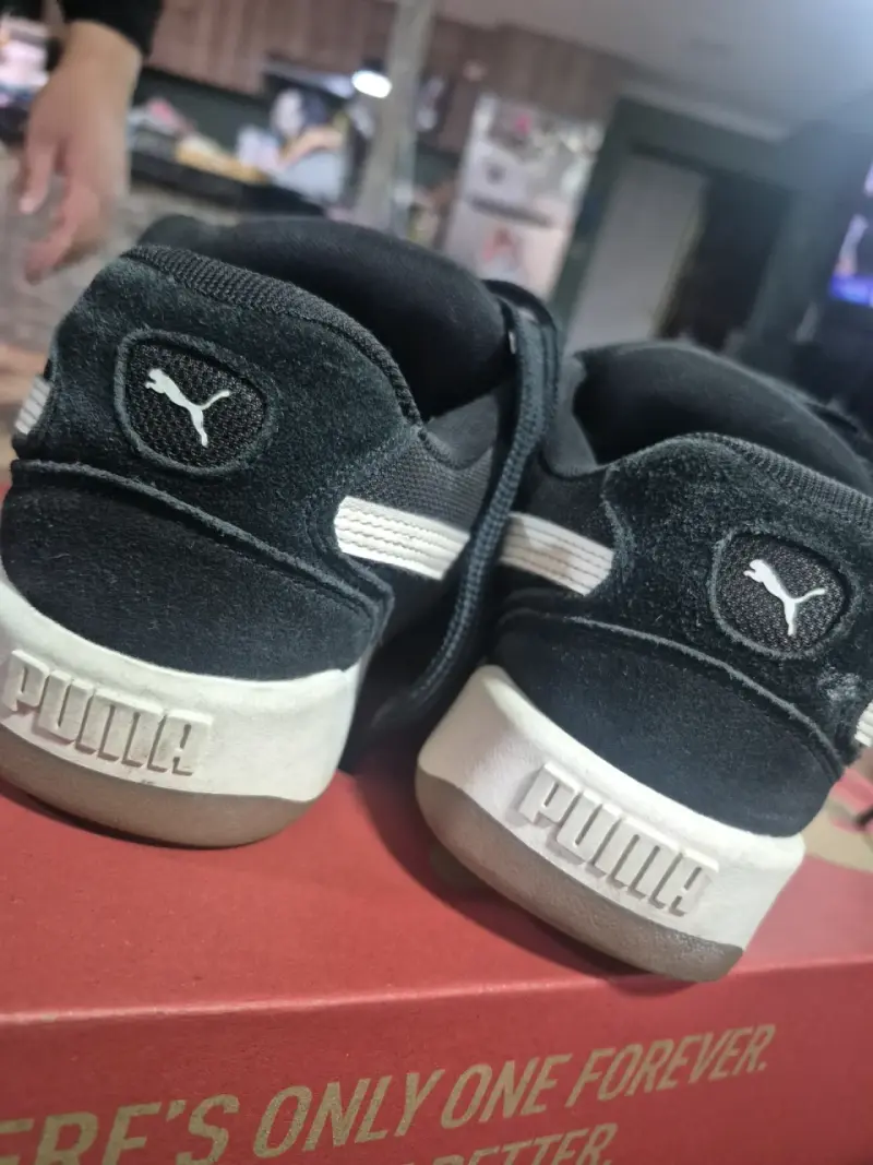 Zapatillas negras de cuero Puma - 3
