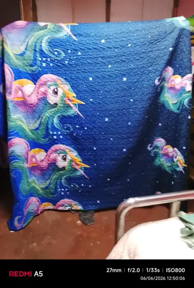 Colcha de unicornio colorida - miniatura 5