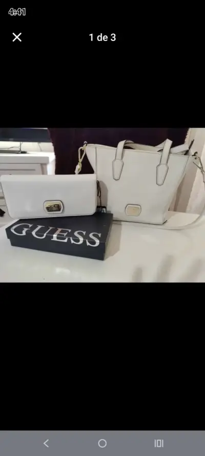 Cartera blanca Guess con billetera - miniatura 2