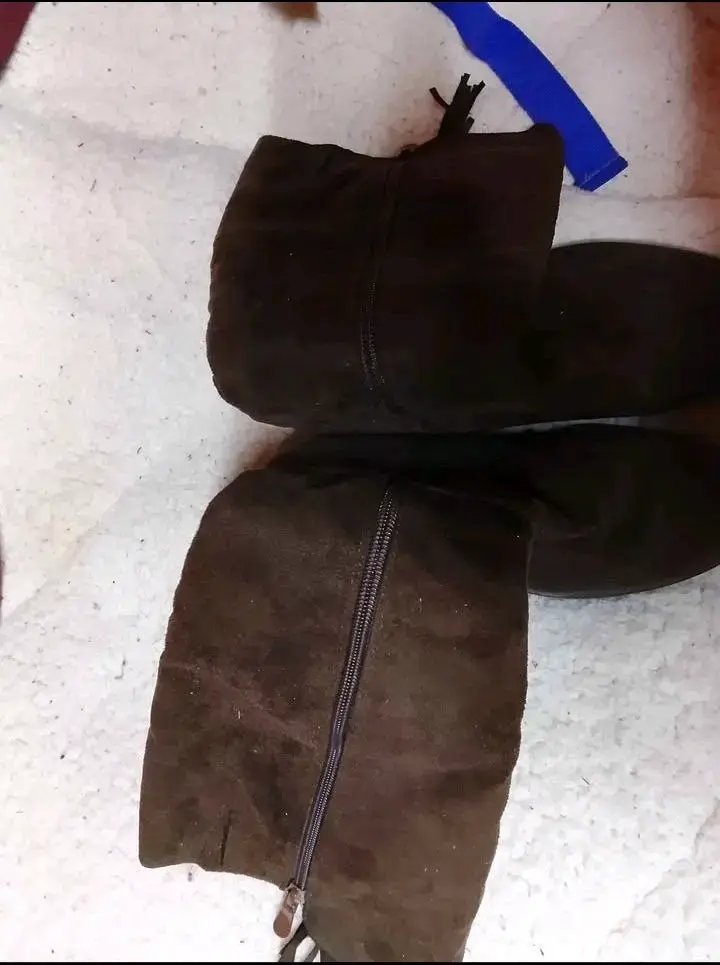 Botas marrones de gamuza