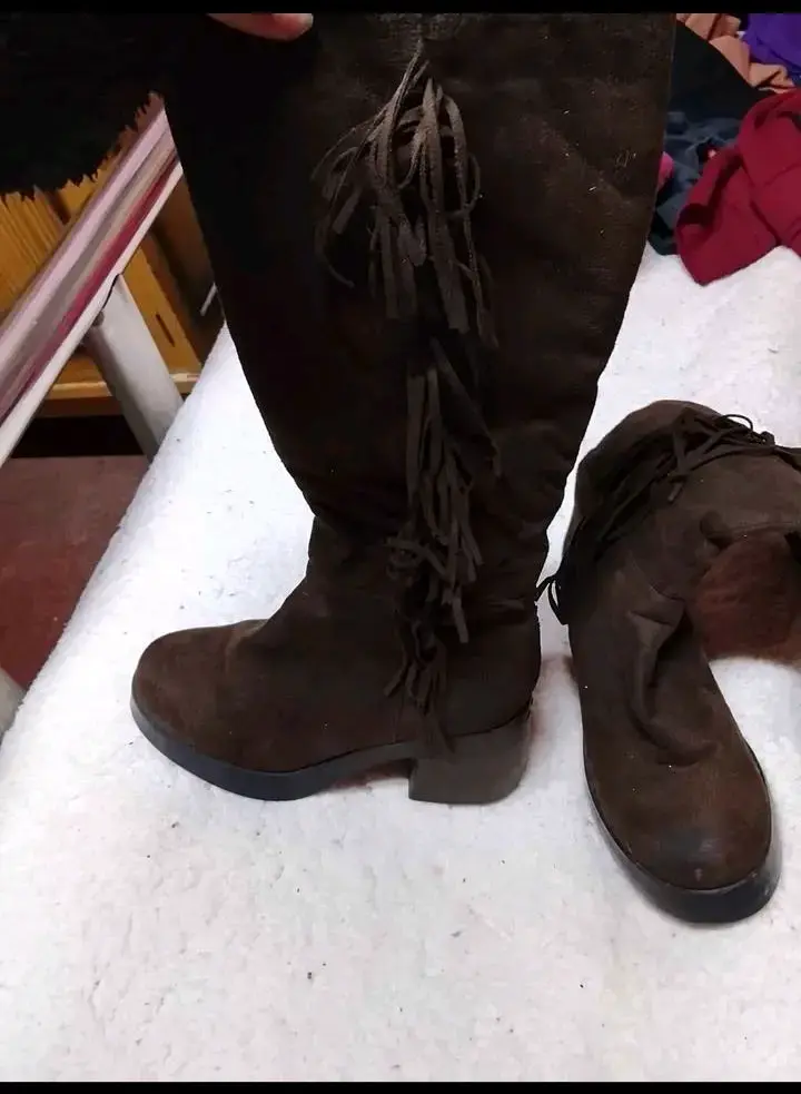 Botas marrones de gamuza - 4