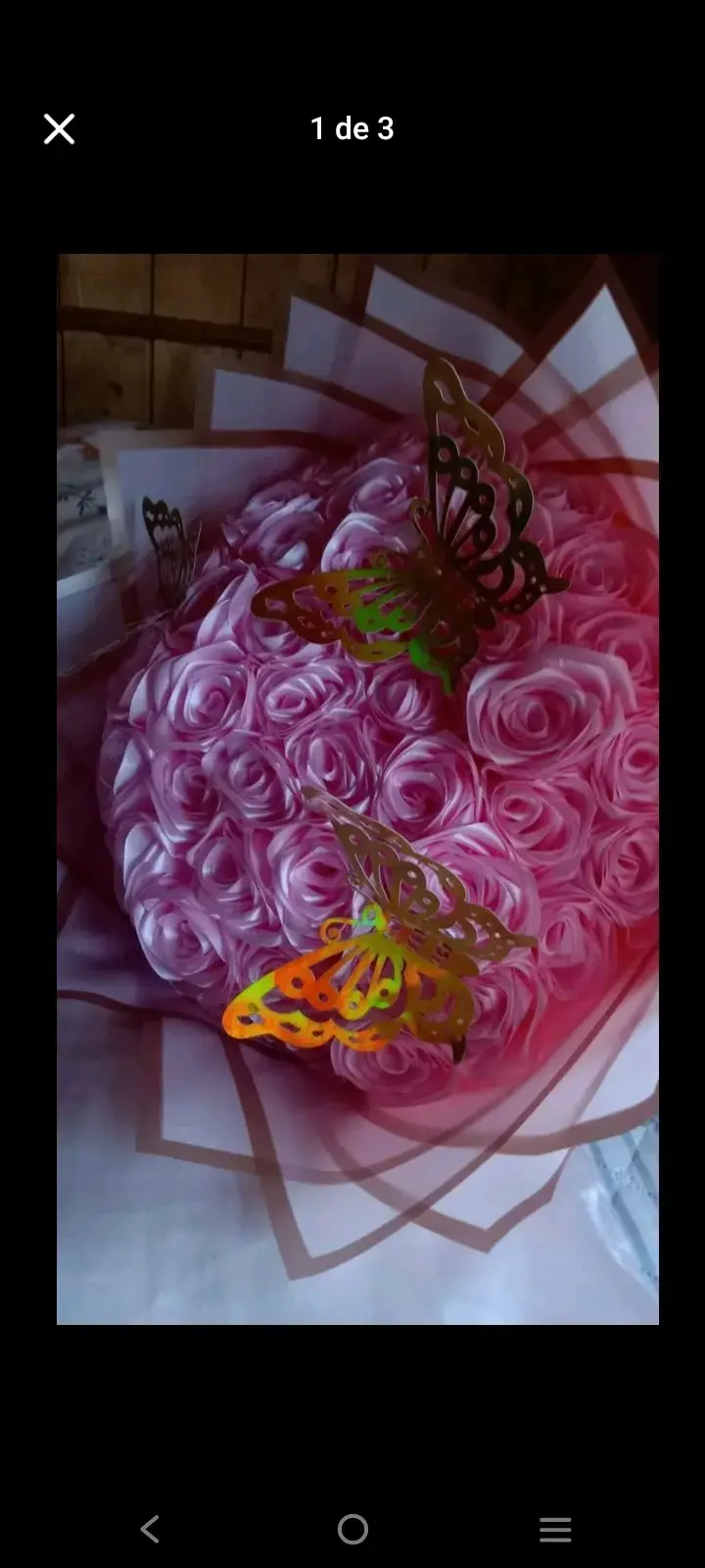 Ramo de rosas artificiales rosadas