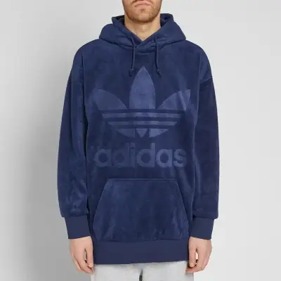 Polerón azul Adidas con capucha - miniatura 1