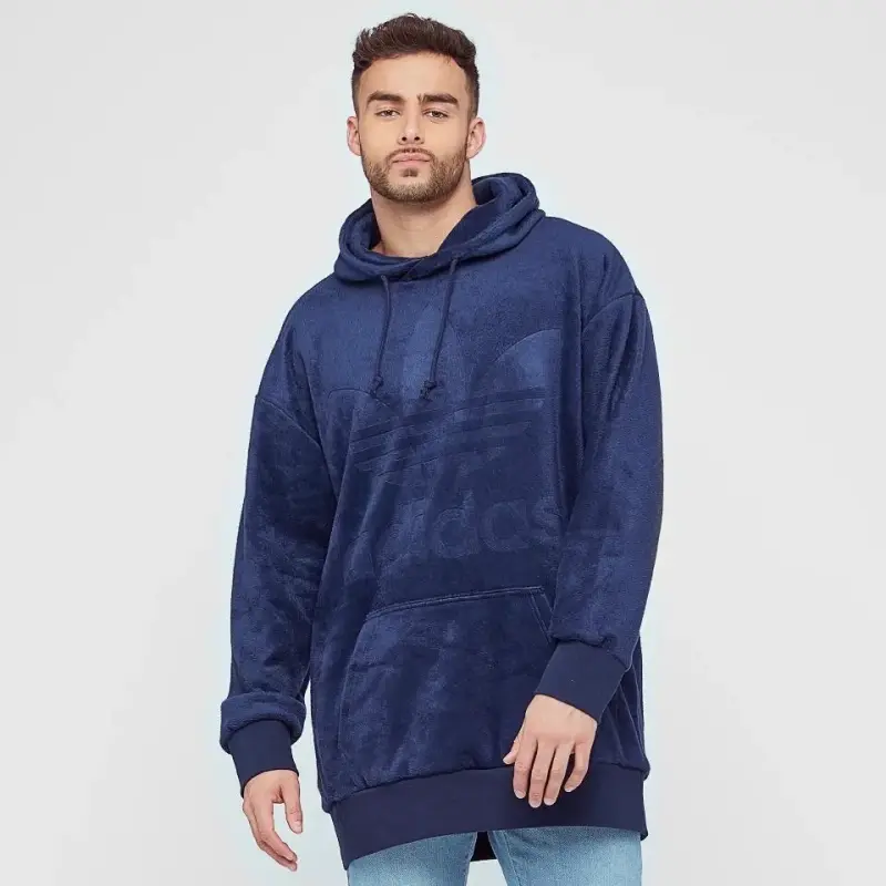 Polerón azul Adidas con capucha - 2