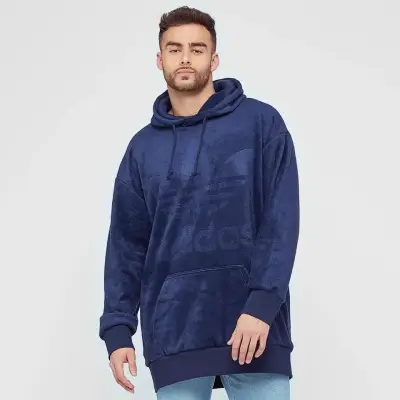 Polerón azul Adidas con capucha - miniatura 2