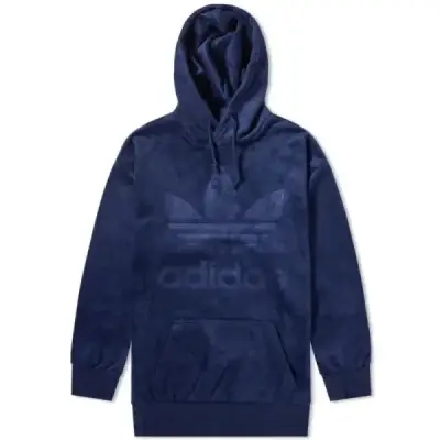 Polerón azul Adidas con capucha - miniatura 3