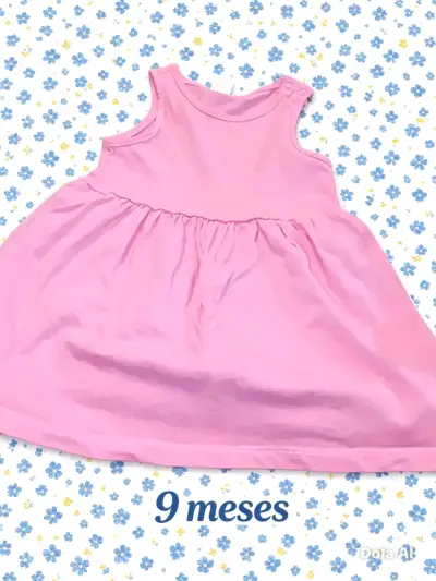Vestido rosa bebé 9 meses - miniatura 1
