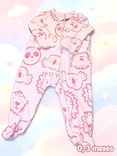 Vestido rosa bebé 9 meses - miniatura 4