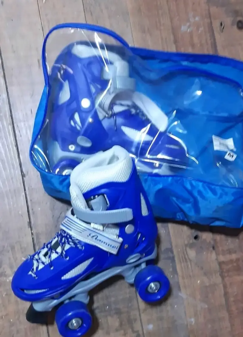 Patines 4 ruedas azules talla M - 3