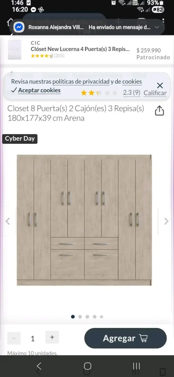 Clóset 8 puertas arena CIC - 2
