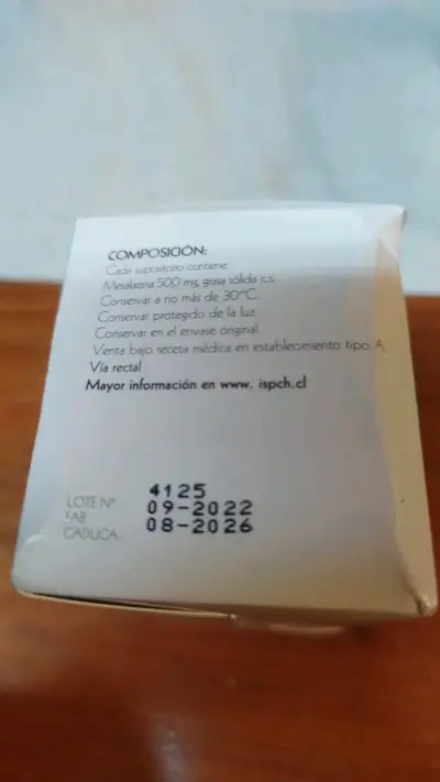 Caja de supositorios Mecolzine 500mg - miniatura 2