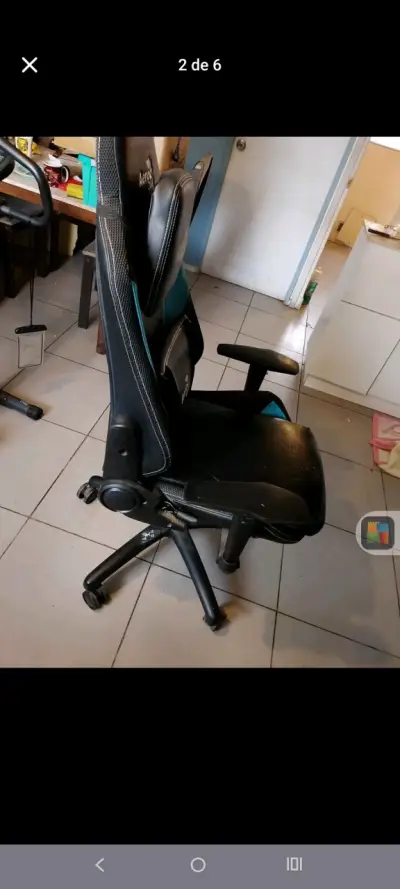 Silla gamer Aerocool negro azul - miniatura 5